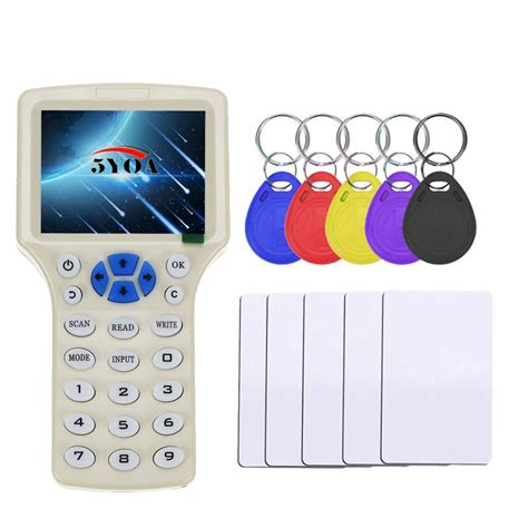 English 10 Frequency RFID Reader Writer Copier Duplicator 